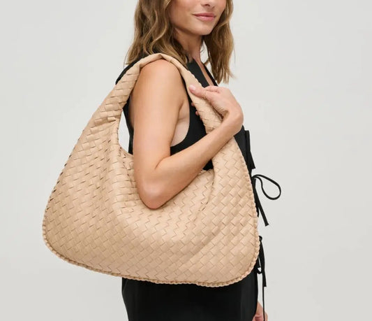 Victoria Woven Hobo Bag