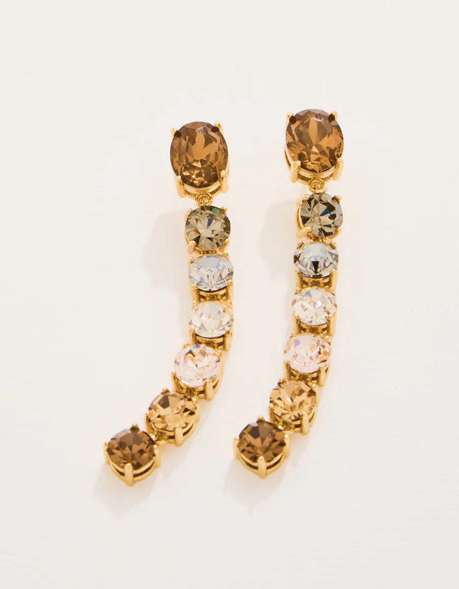 Linear Gem Earrings