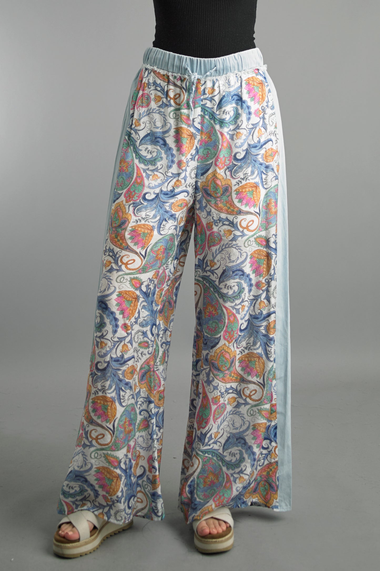 Tie Front Printed Pant
