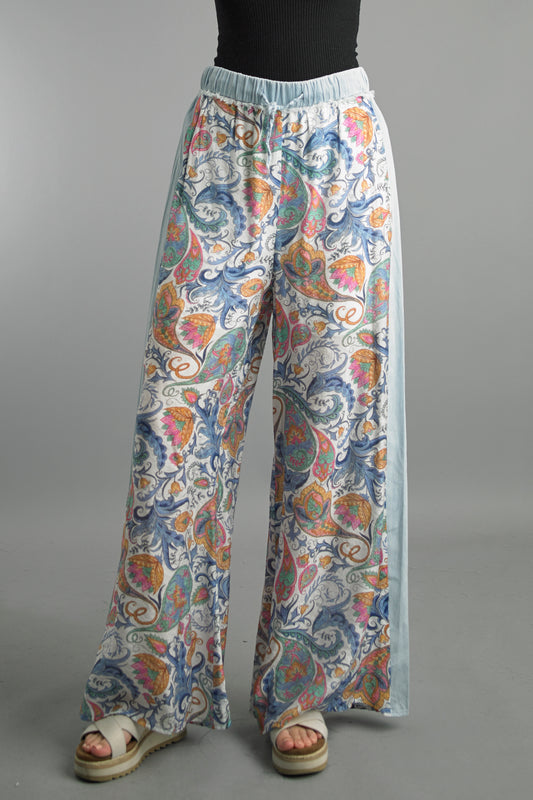 Tie Front Printed Pant