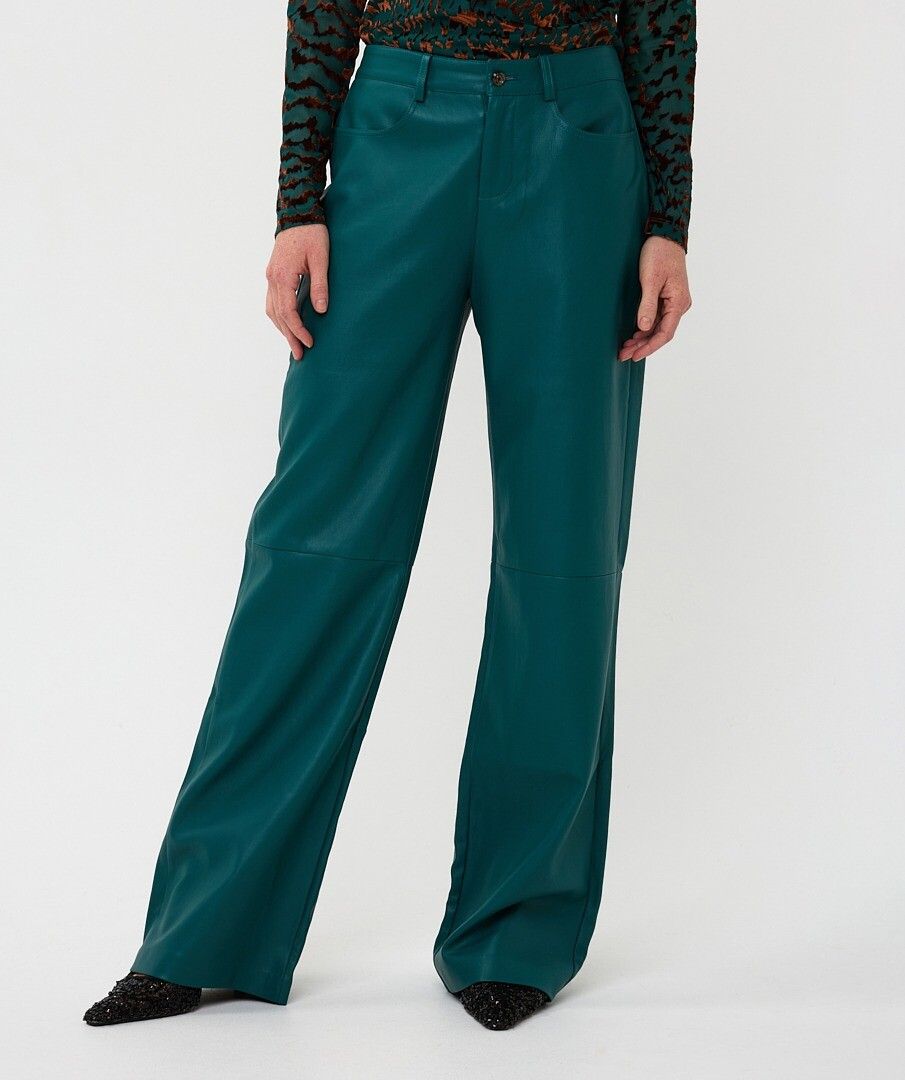 Wide Leg Pleather Pant