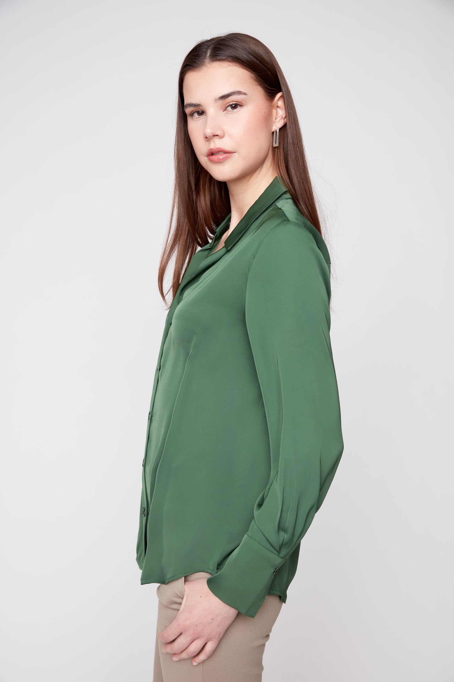 Button Up Collared Blouse