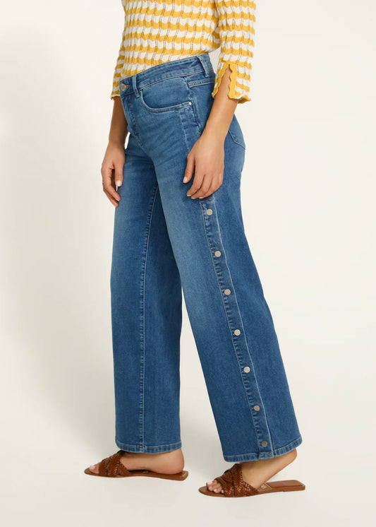 Olivia Snap Sides Wide Leg Jean