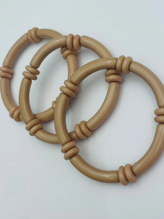 Chic-Skinny Tube Bracelet With Beads