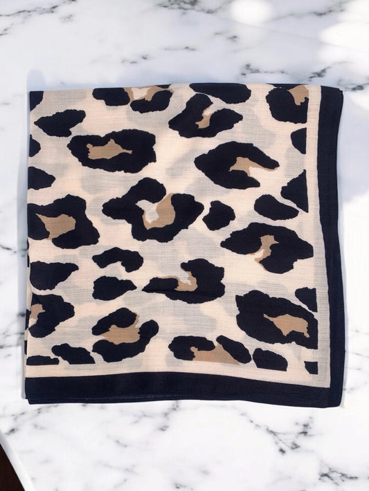 Leopard Square Scarf