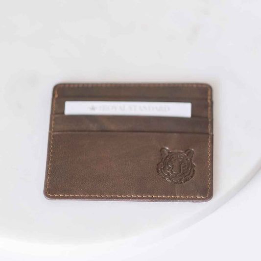 The Royal Standard Tiger Leather Embossed Slim Wallet