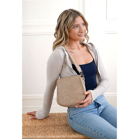 Annie Whip Stitch Saddle Convertible Crossbody Bag
