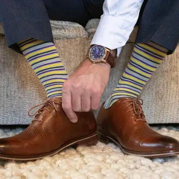 Men’s Mardi Gras Stripe Socks