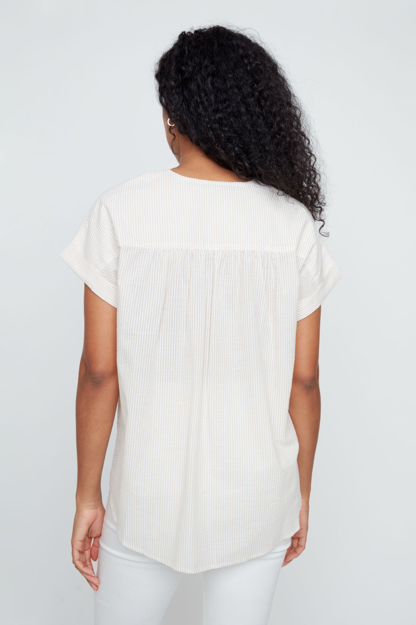 V-Neck Striped Top