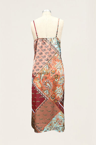 Patchwork Slip Dress