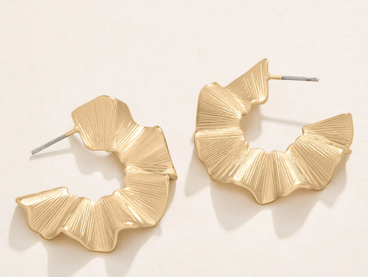 Ruffle Hoop Earrings