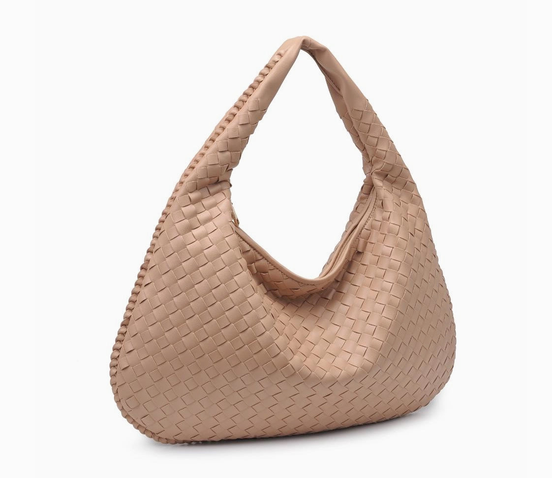 Victoria Woven Hobo Bag