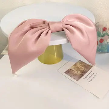 Satin Bow Ponytail Holder