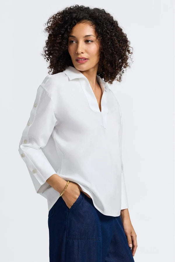 Lainey Button Popover Shirt