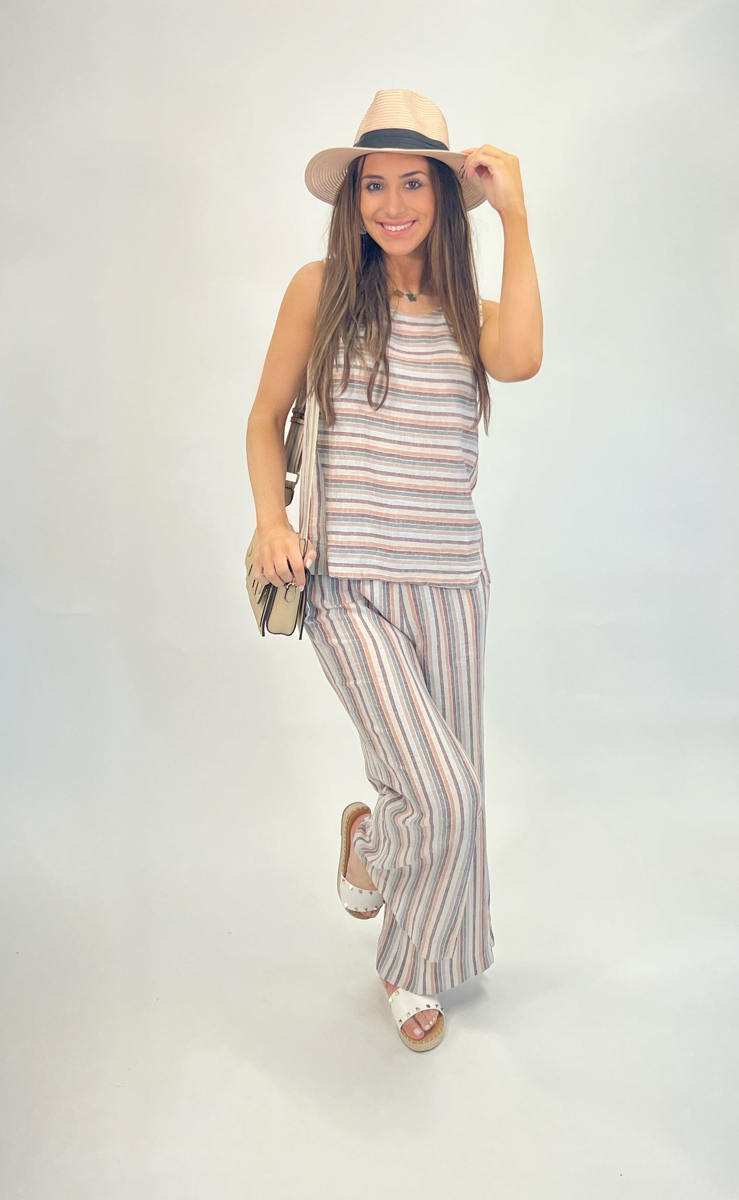 Charlie B Linen Blend Palazzo Pant