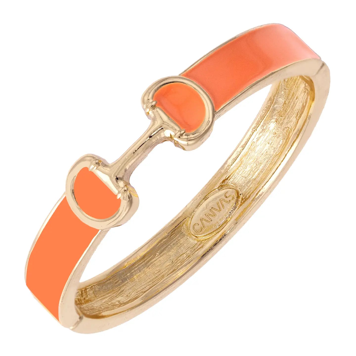 Majesty Horse Bit Enamel Hinge Bangle
