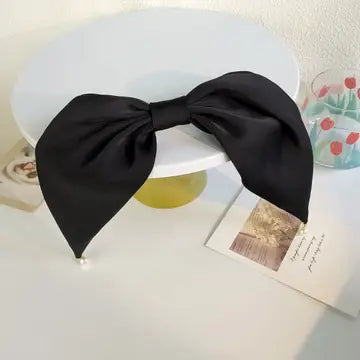 Satin Bow Ponytail Holder