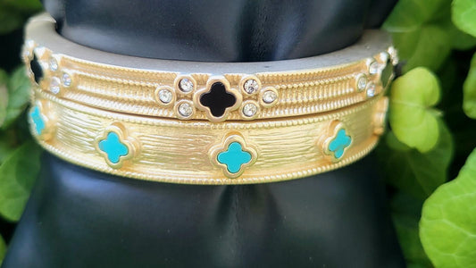 Hinged Quatrafoil Bracelet