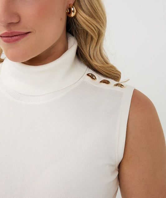 Sleeveless Basic Knit Sweater
