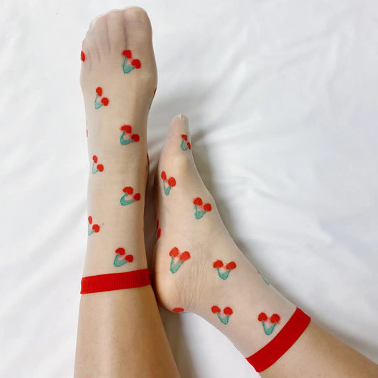 Sweet and Fruity Sheer Socks Set of 2 Pairs