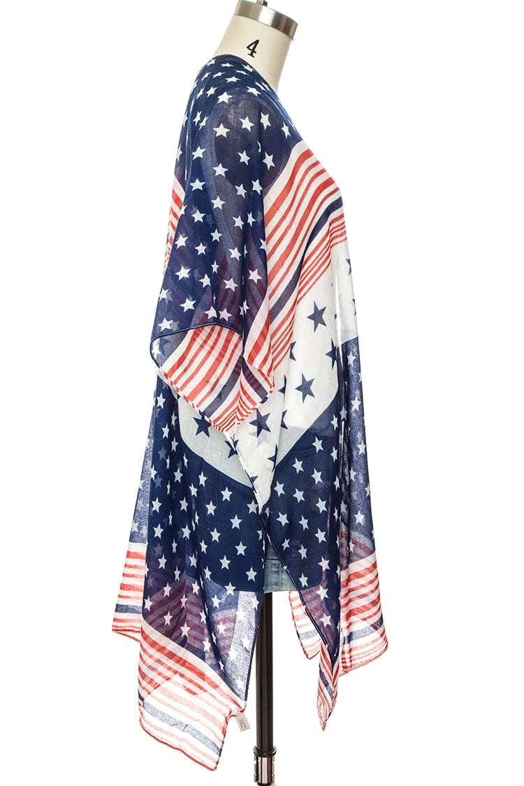 Star Printed Kimono Cardigan
