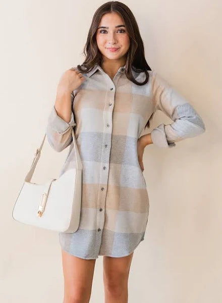 Lynden Knit Flannel Dress