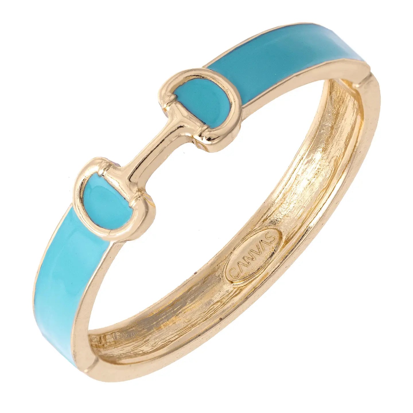 Majesty Horse Bit Enamel Hinge Bangle