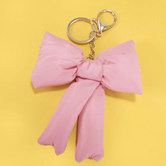 Trendy Puffy Bow Ribbon Bag Charm