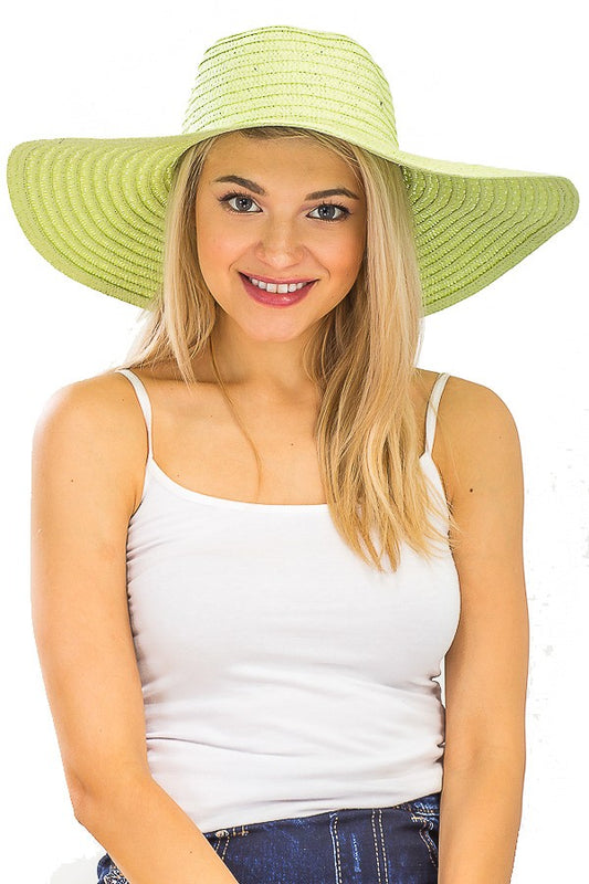 Simple Paper Straw Floppy Sun Hat