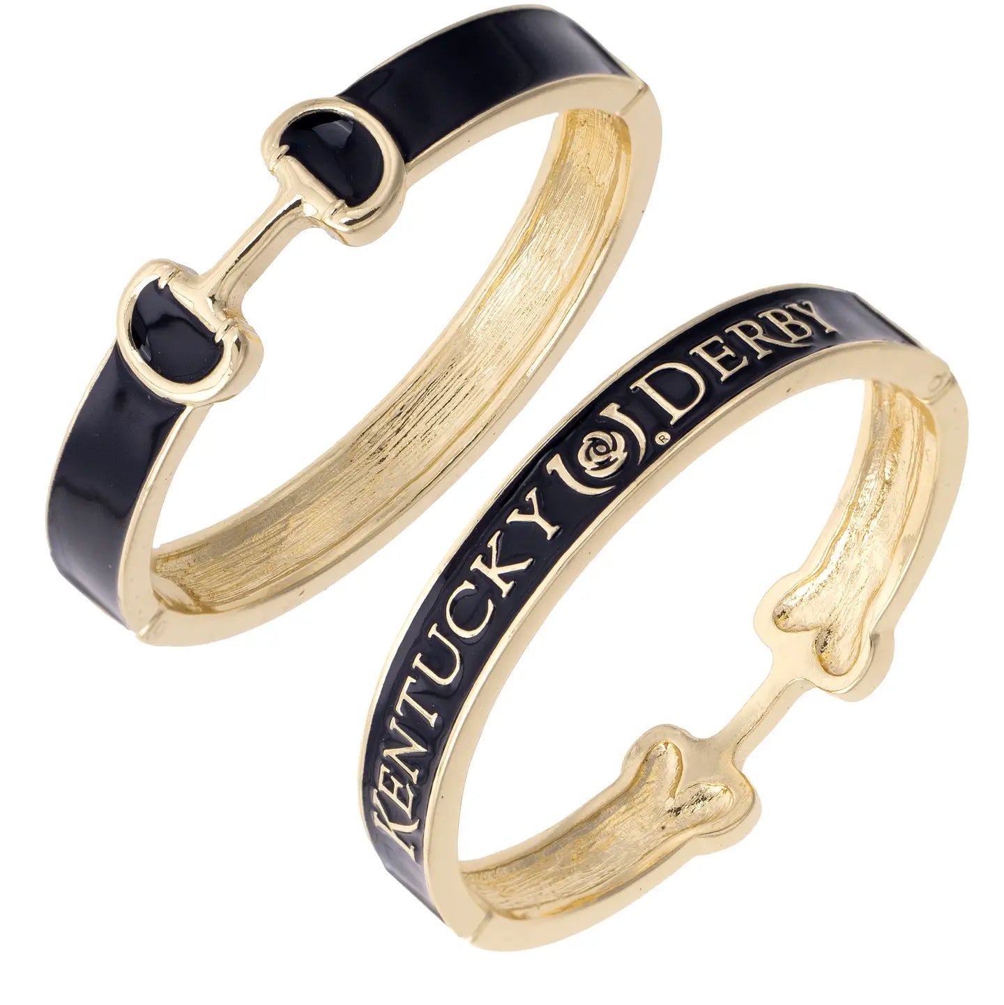 Kentucky Derby Enamel Horse Bit Hinge Bangle