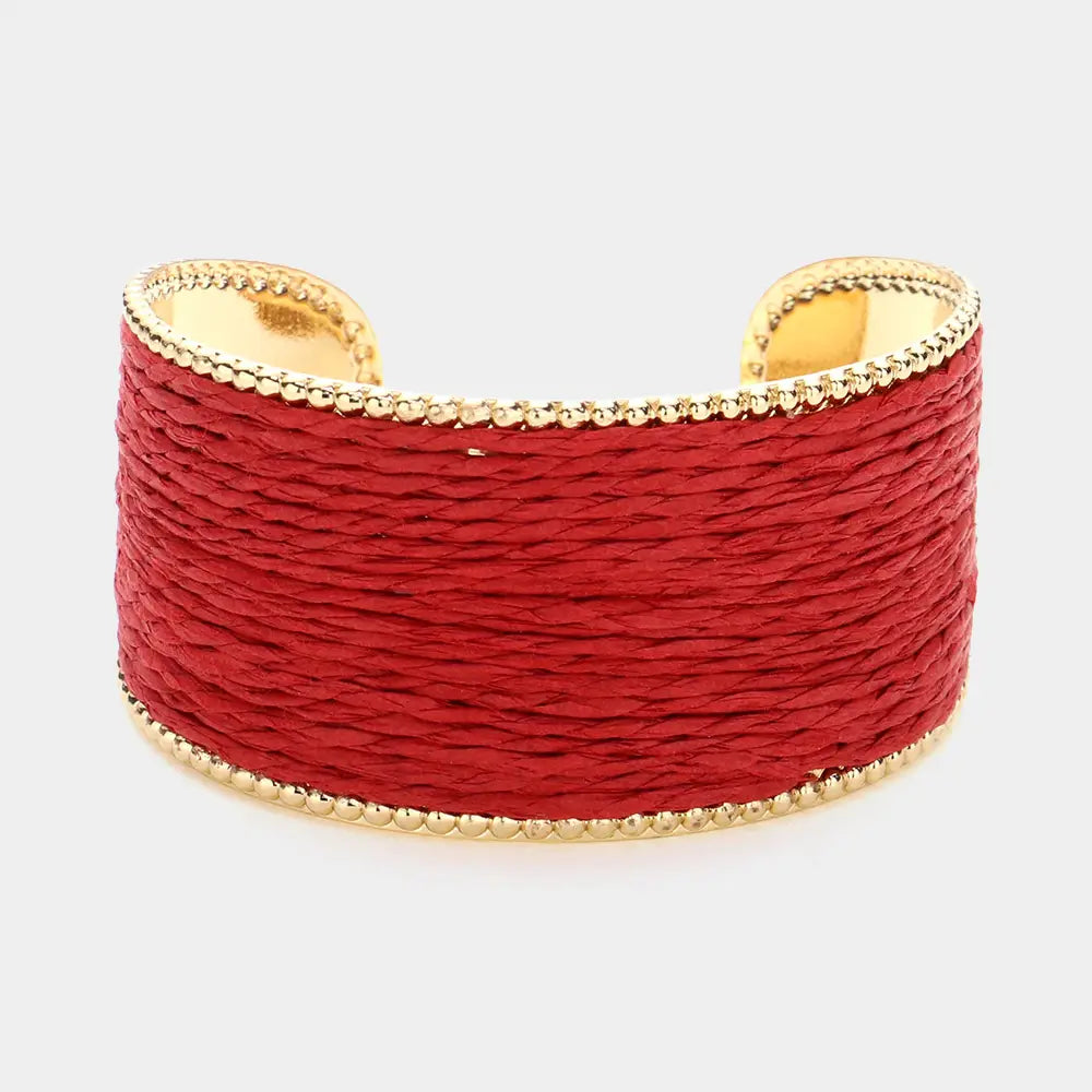 Raffia Cuff Bracelet
