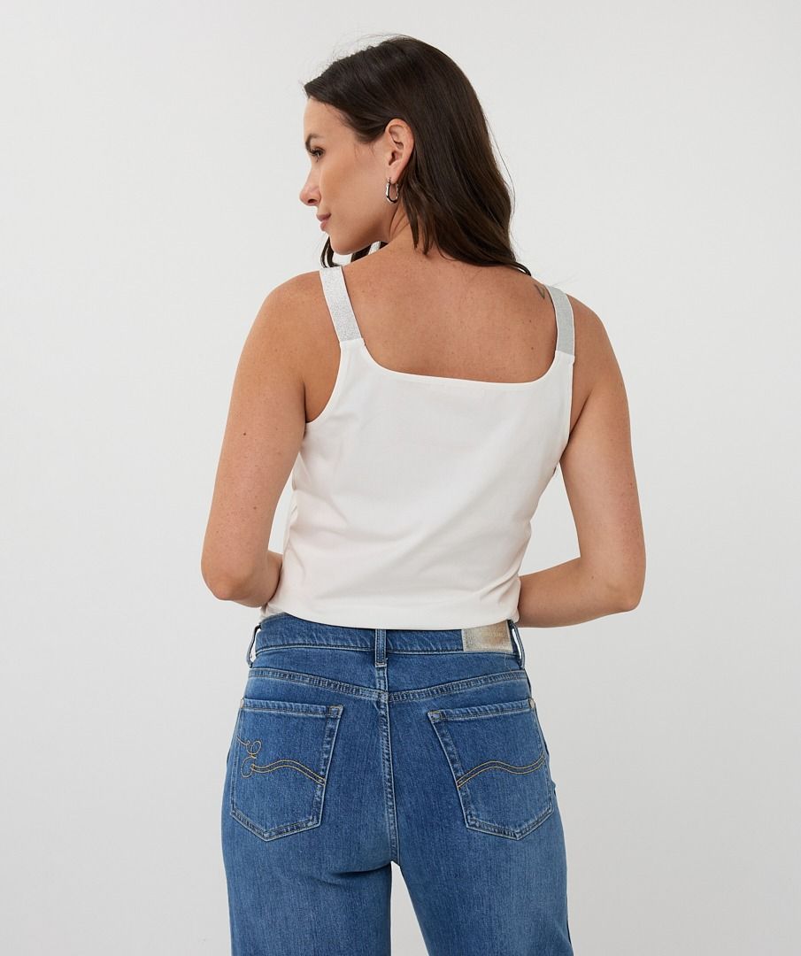 Lurex Strap Singlet Tank