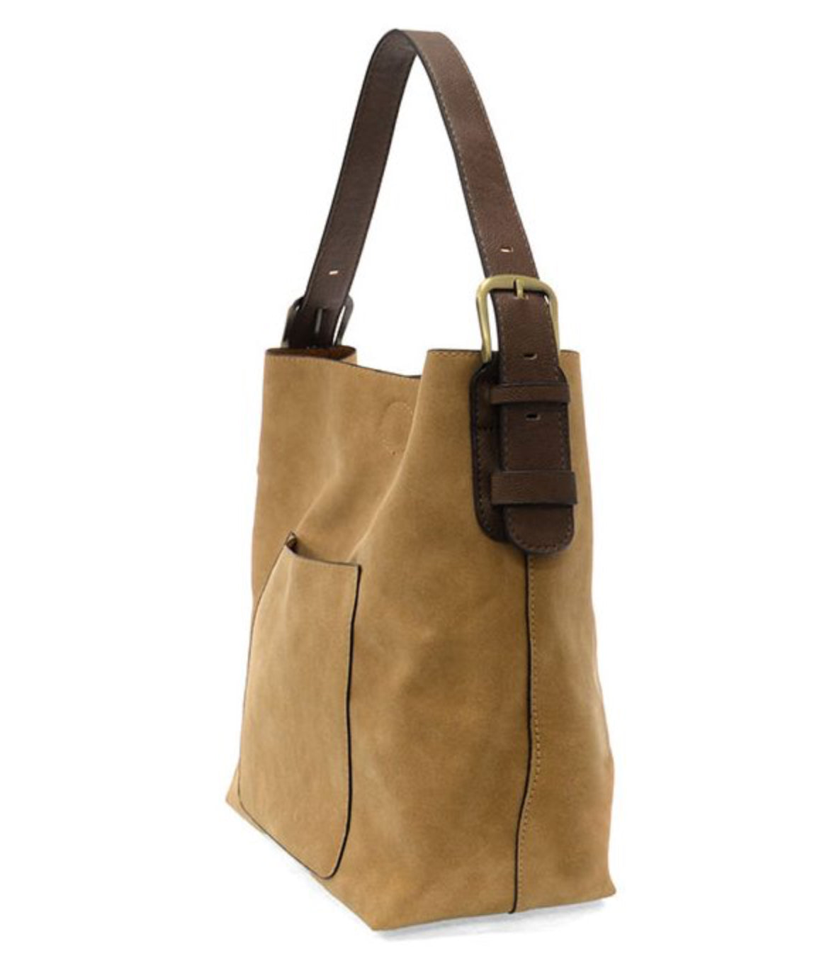 Rich Faux Suede Hobo Handbag
