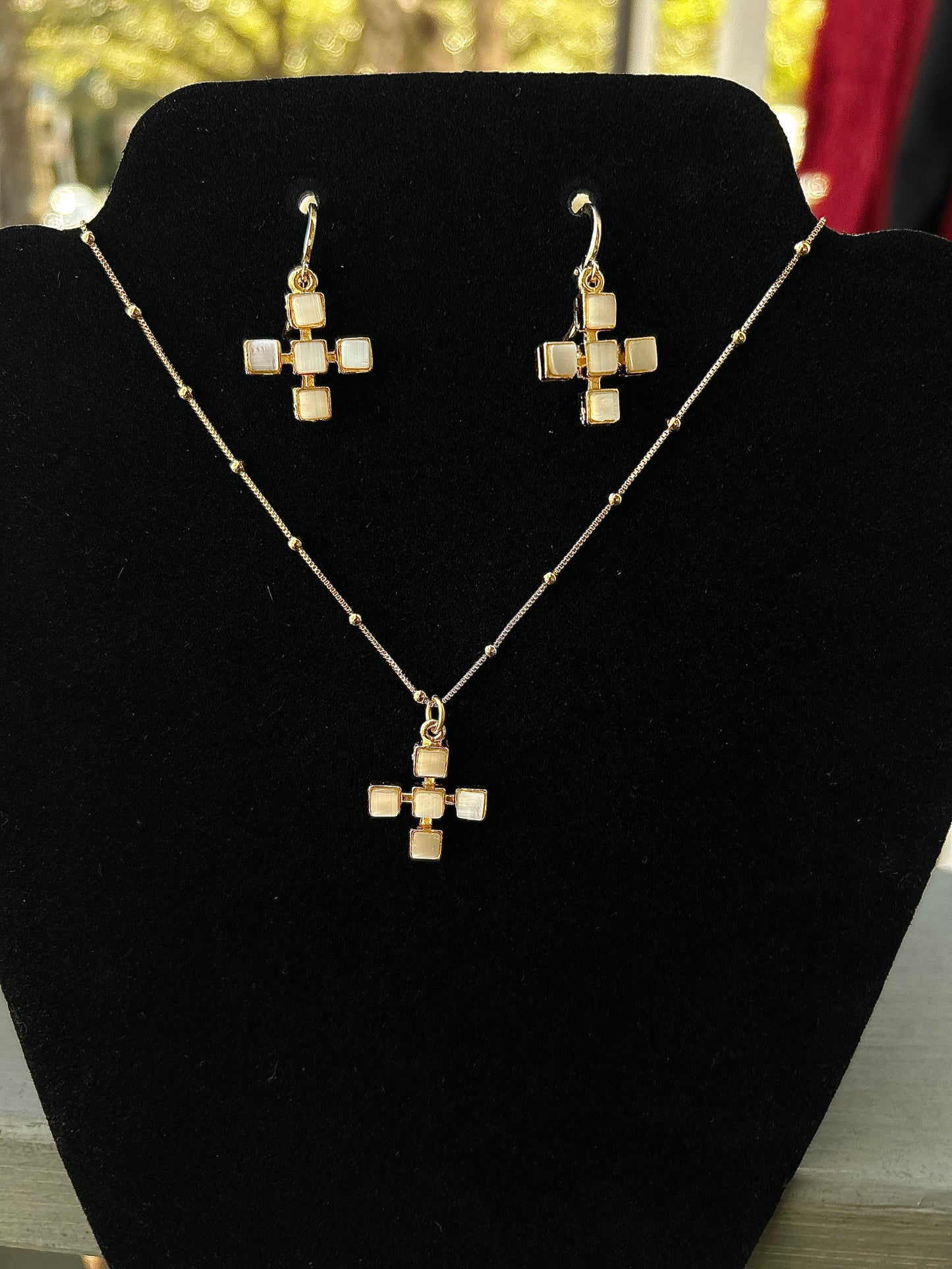 MOP Cross Necklace