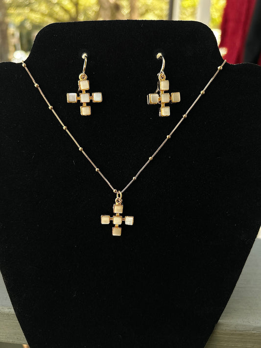 MOP Cross Necklace