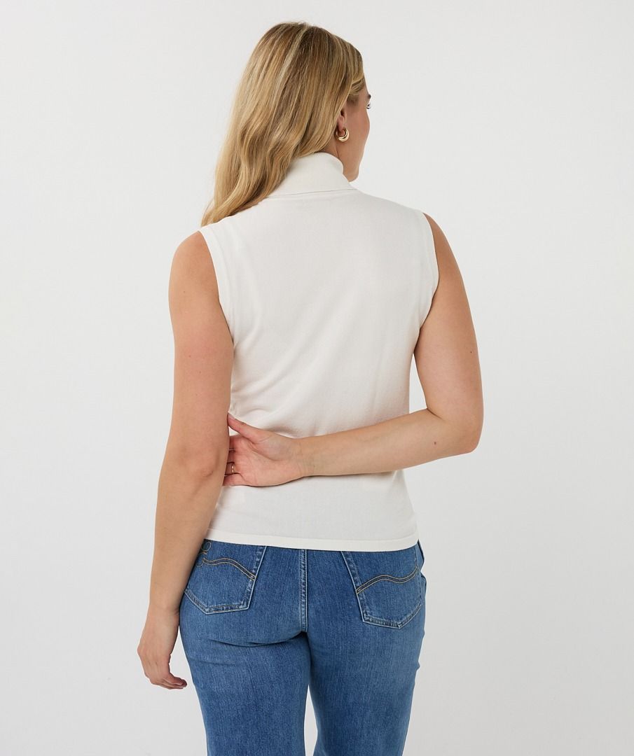 Sleeveless Basic Knit Sweater