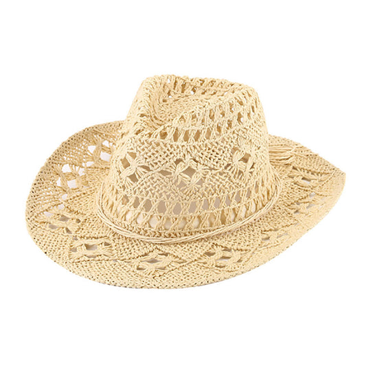 Open Weave Panama Cowboy Straw