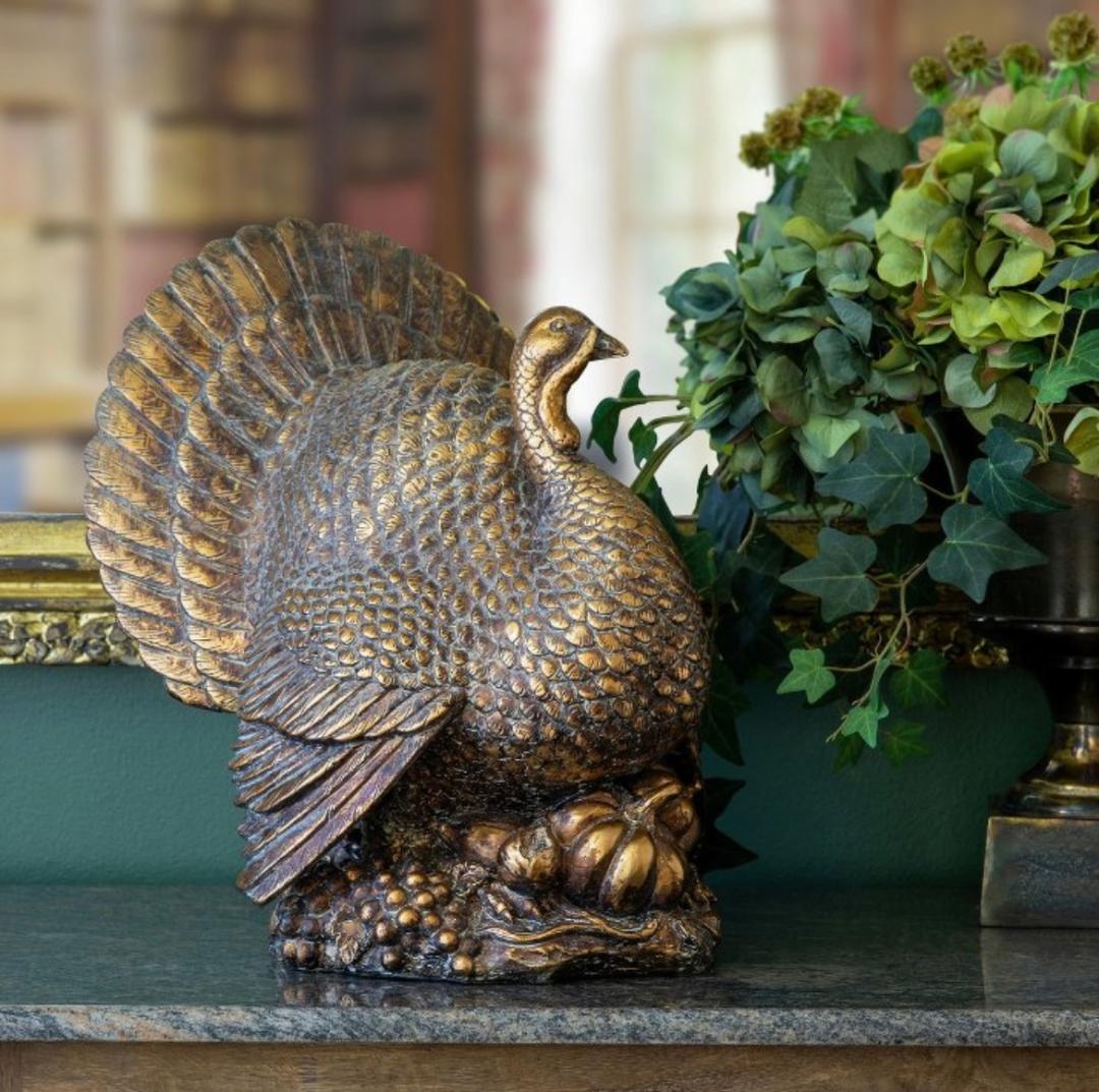 Park Hill Bronze Theo Turkey Centerpiece