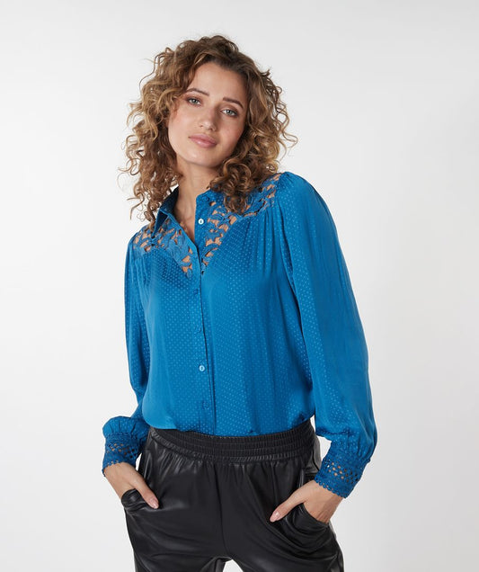 Lace Jacquard Blouse
