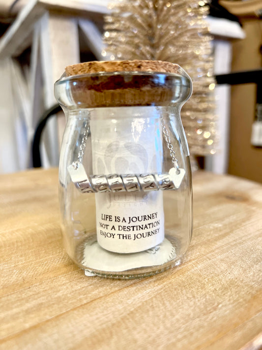 Julio Message on Scroll Coil Necklace