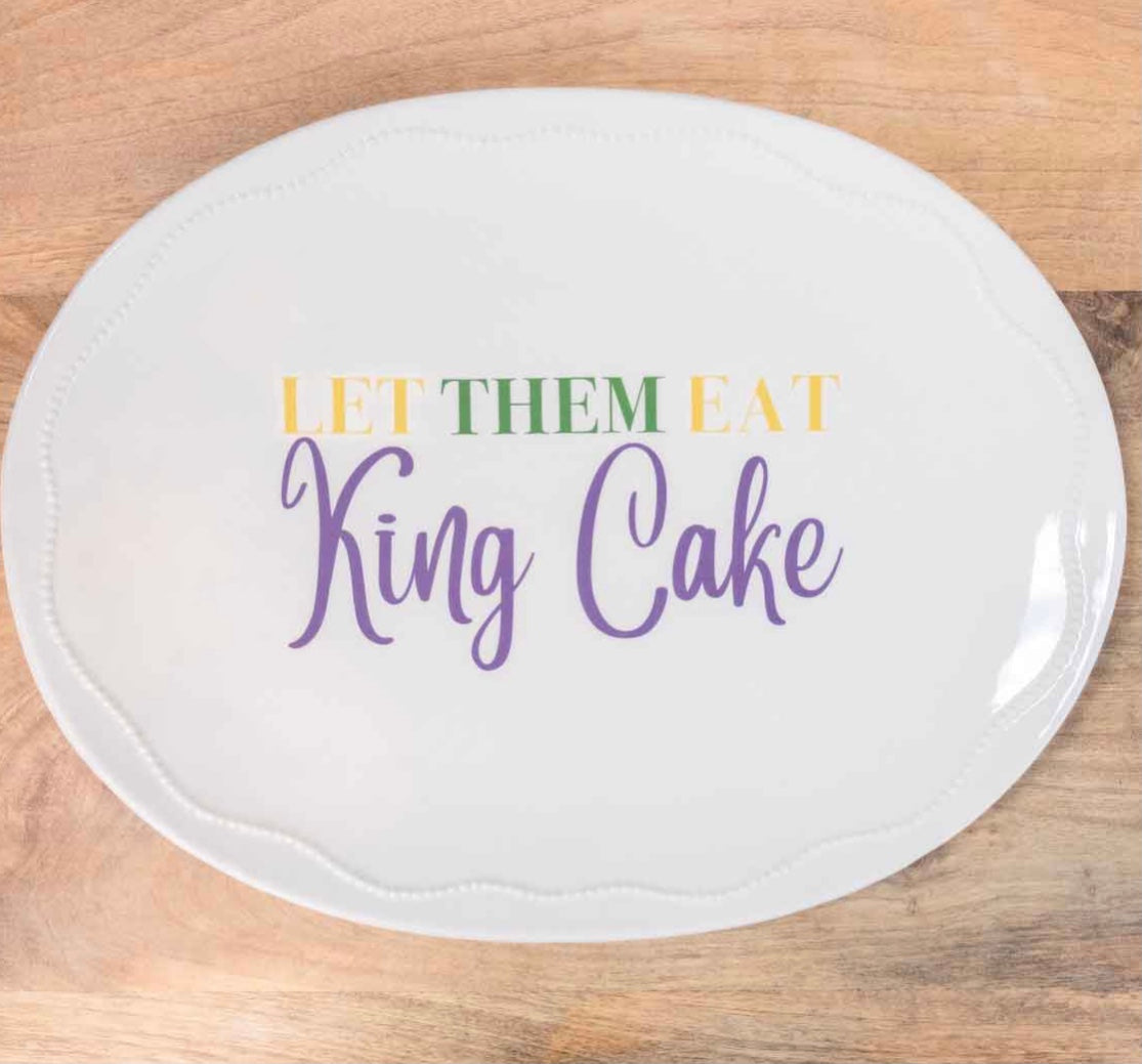 Let Them Eat King Cake Platter